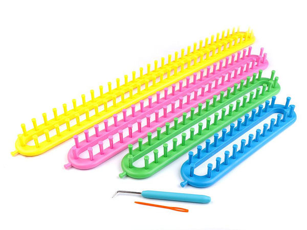 Gerades Strickrahmen-Set für Schals, Loopschals und Mützen