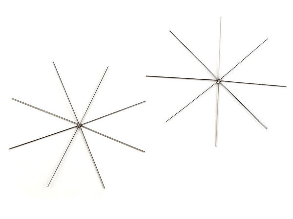 Weihnachts-Drahtstern / Schneeflocke zum Perlenbasteln DIY Ø9 cm