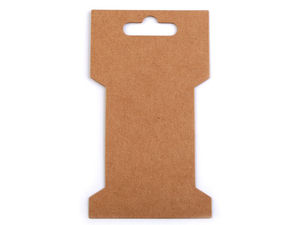 Naturbraune Wickelkarten aus Karton (6,6 x 11,5 cm) – Hängekarten für Bänder, Spitzen und Borten