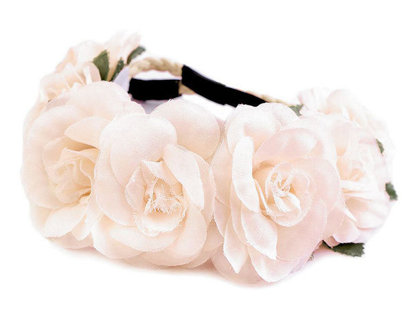 Elastisches Boho-Blumen-Haarband - Handgefertigter Premium-Blumenkranz für Hochzeiten, Festivals und besondere Anlässe