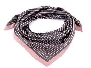 Elegantes gestreiftes Satin-Halstuch - Premium 70x70 cm Modeschal
