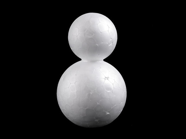 Styropor-Schneemann Bastelrohling (4,5 x 7,5 cm) - Weiße Polystyrol-Basis für Weihnachtsbasteleien, Serviettentechnik und Bemalen