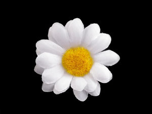 Premium künstliche Gänseblümchen-Blütenköpfe (4 cm) in Weiß für Floristik, Kränze und Haarschmuck