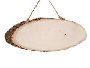 Ovale Baumscheiben aus Naturholz für Bastelarbeiten, Ornamente und Hochzeitsdeko