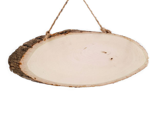 Ovale Baumscheiben aus Naturholz für Bastelarbeiten, Ornamente und Hochzeitsdeko