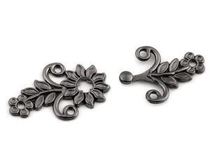 Dekorativer Metall-Zierverschluss mit Blumenmotiv für Kleidung und Accessoires