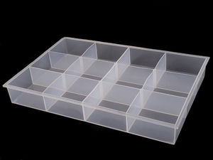 Transparente Sortierbox aus Kunststoff mit 12 Fächern & Organizer für Bastelbedarf (23 x 34,5 x 4,5 cm)