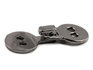 Premium Haken- und Ösenverschluss aus Metall - Rostfreie, waschbare Knopfalternative für Strickjacken, Westen und Pullover