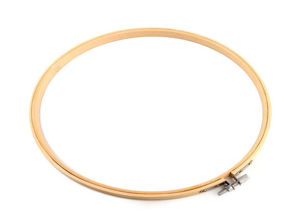 Premium-Stickrahmen aus Bambus (Ø 22 cm) mit Metall-Spannschraube – Vielseitige Handarbeiten, Bilderrahmen & Traumfänger-Ring