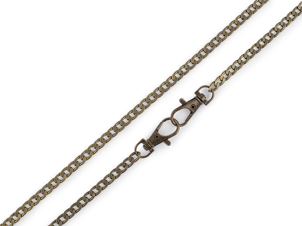 Premium flacher Kettenriemen für Handtaschen mit Karabinerverschluss - 120 cm Ersatz-Schulterriemen