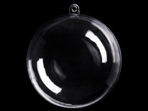 Transparente Acrylkugel zum Befüllen - 10 cm Bastel- und Dekokugel zum Aufhängen