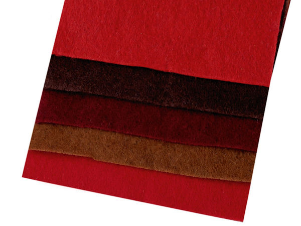 Buntes Set Bastelfilz / Weichfilz 10x45 cm