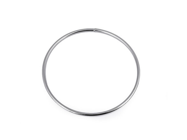 Metallring ungeschweißt in Nickel als Taschengriff (Ø 13,5 cm) – Stabiler O-Ring für Handtaschen, Taschenbau und Traumfänger