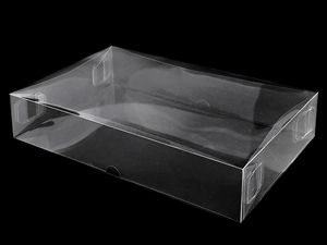 Premium transparente rechteckige Geschenkschachteln mit Deckel - Flach verpackte durchsichtige Boxen für Bastelbedarf, Dekorationen und Kurzwaren