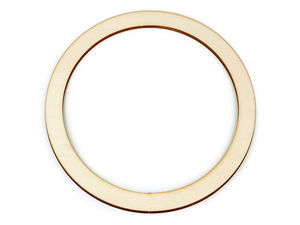 18 cm Premium-Buchenholzring - Flacher Holzreif in Natur für DIY-Traumfänger, Windspiele und Bastelarbeiten
