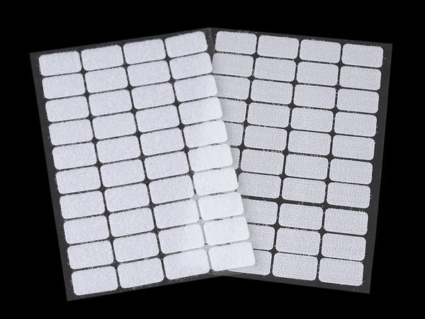 Premium selbstklebende Klettrechtecke (15x25 mm) - Klettverschlüsse in verschiedenen Farben