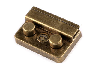 Premium-Taschenschloss-Set mit Schiebeknopf (32x46 mm) – Metallverschluss für DIY-Taschenherstellung und Lederarbeiten