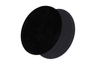 Premium Veloursleder-Bügelflicken für Ellbogen und Knie mit vorperforiertem Nährand, oval - 2er-Pack