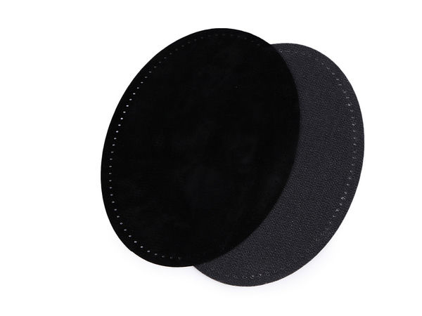 Premium Veloursleder-Bügelflicken für Ellbogen und Knie mit vorperforiertem Nährand, oval - 2er-Pack