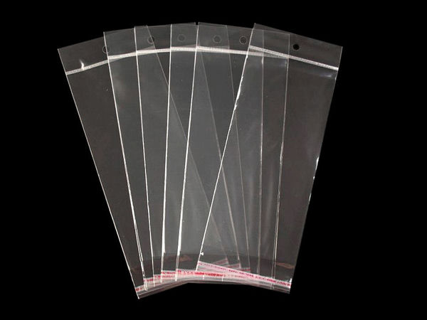 Transparente selbstklebende Kunststoffbeutel 8x19,5 cm