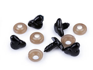Premium-Sicherheitsnase in Schwarz (11x17 mm) für Kuscheltiere und DIY-Puppen