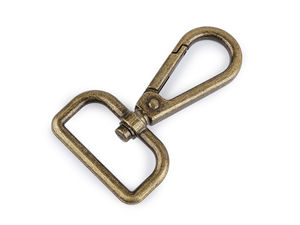 Metall-Karabinerhaken mit Wirbel, für 30 mm Gurtband