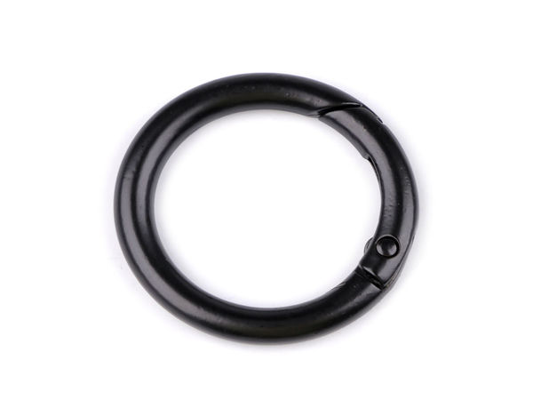 Runde Premium-Federringe aus Metall - 25 mm Karabinerringe mit Federverschluss & Schnappringe für Schlüssel