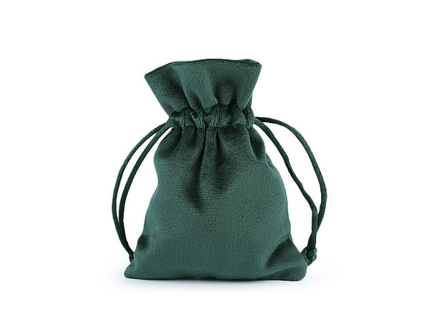 Elegante schwarze Samt-Geschenkbeutel mit Satin-Kordelzug (8x11 cm) - 4er-Pack