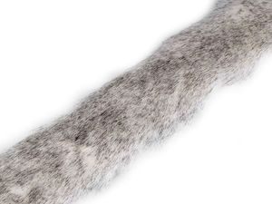 Kunstfellbesatz für Kleidung und Dekoration zum Aufnähen, flach, zugeschnitten, Breite 5 cm