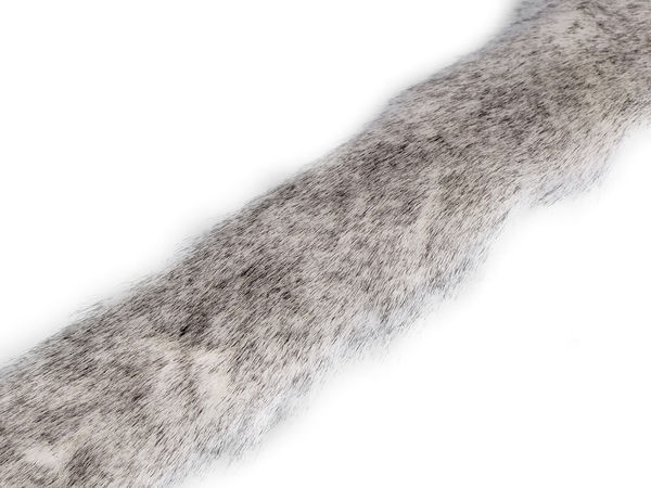 Kunstfellbesatz für Kleidung und Dekoration zum Aufnähen, flach, zugeschnitten, Breite 5 cm