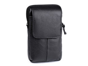 Herren-Gürteltasche und Handy-Geldbörse aus Kunstleder mit abnehmbarem Umhängegurt (10,5 x 17 cm)