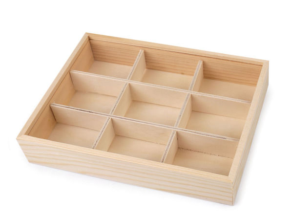 Holzbox / Organizer mit Schiebedeckel