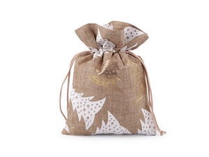 Weihnachts-Geschenkbeutel 14x19 cm in Jute-Optik