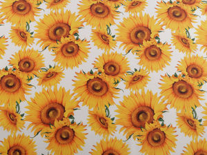 Premium-Dekostoff Loneta PES mit Sonnenblumen-Motiv