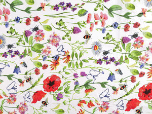 Baumwollstoff / Canvas, Wiesenblumen
