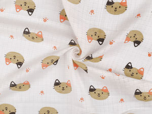 Musselin-Stoff aus Baumwolle, Katze