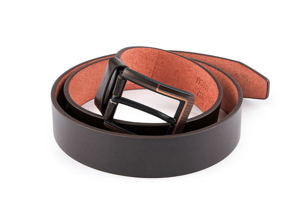 Klassischer Ledergürtel mit Doppelnaht – 3,7 cm Premium-Riemen, seidenmatt und verstellbar