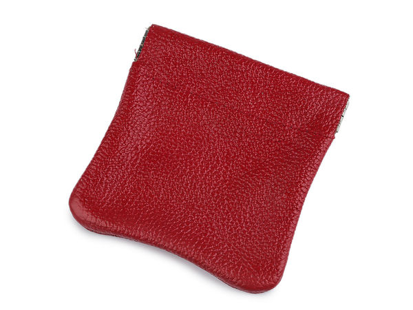 Premium-Münzbörse aus Leder und Mini-Portemonnaie mit Federverschluss (8,5 x 9 cm)