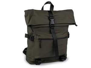 Wasserabweisender, verwandelbarer Roll-Top-Rucksack und Umhängetasche - Kunstleder mit Blumenmuster, 36x37 cm