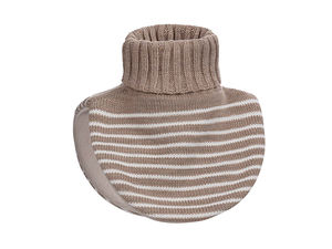 Premium Kinder-Strickschlauchschal - Fleecegefütterter elastischer Halswärmer mit Streifenmuster