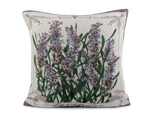 Premium Dekokissenbezug in Gobelin-Optik mit Blumenmuster (45x45 cm)