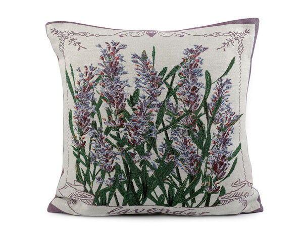Premium Dekokissenbezug in Gobelin-Optik mit Blumenmuster (45x45 cm)