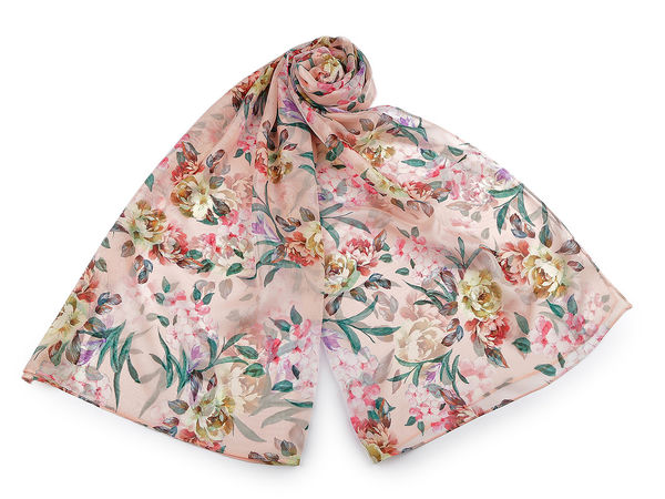 Eleganter Sommerschal & Stola mit floralem Muster – Leichter, luftiger Überwurf (70x175 cm)