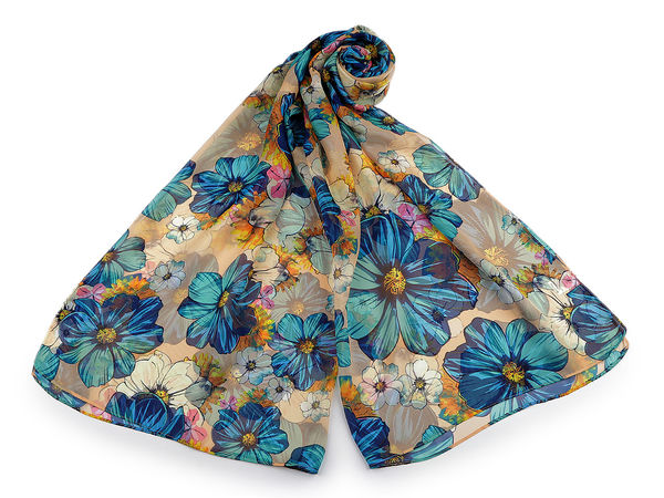 Eleganter Sommerschal & Stola mit floralem Muster – Leichter, luftiger Überwurf (70x175 cm)