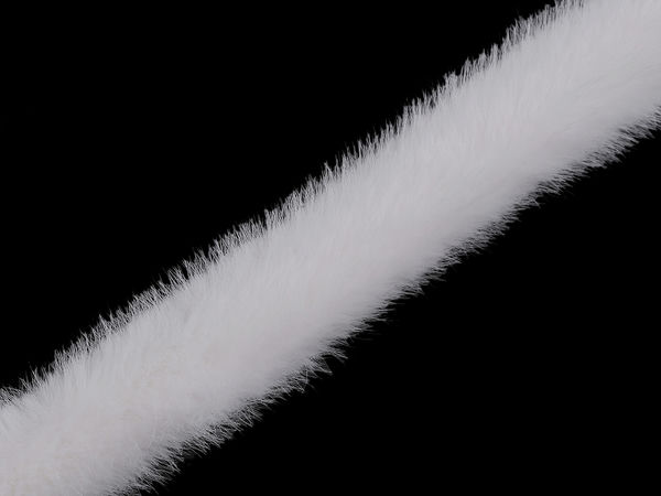 Kunstfellband / Pelzbesatz zum Aufnähen für Kleidung & Deko, rund, Breite 3 cm