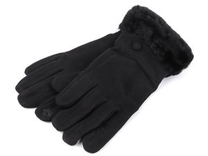 Damenhandschuhe mit Fellbesatz und Touchscreen-Funktion