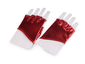 Premium Faux-Latex Handschuhe ohne Finger - Hochglänzende elastische Stulpen für festliche Anlässe