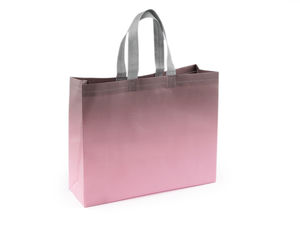 Wiederverwendbare Vliestasche mit Henkeln, 31 x 26 cm – Pudergrau