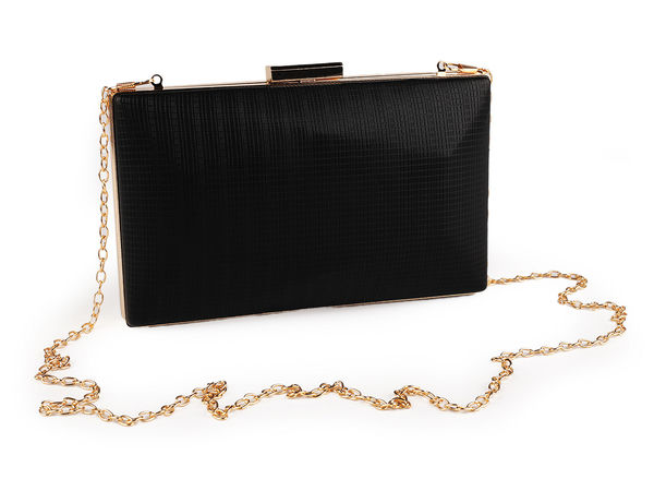Elegante Abend-Clutch – Luxuriöse Handgelenktasche mit Metallrahmen und abnehmbarer Kette als Umhängetasche für festliche Anlässe