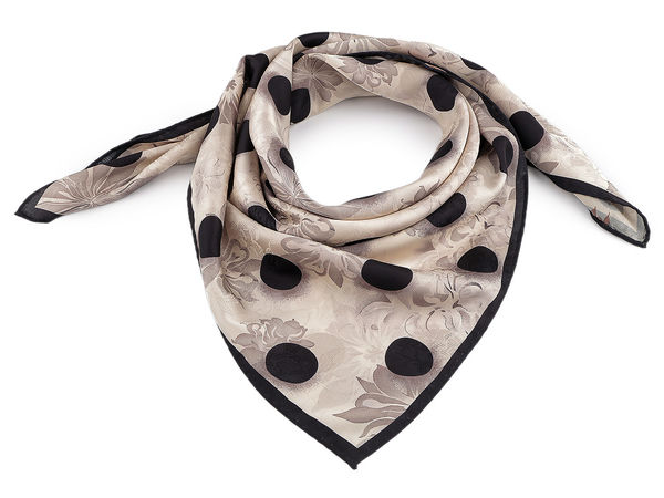 Premium bedrucktes Satin-Tuch quadratisch (70x70 cm) - Elegantes Halstuch mit Seidenhaptik, Kopftuch und Haar-Accessoire